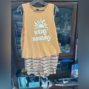 Stay Sunny Tank and Shorts pajama set